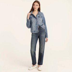 J Crew High-rise '90s classic straight jean in Buoy wash
